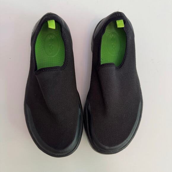 OOFOS Shoes Women W6 37EU Black OOMG eeZee Low Slip On Recovery Sneakers - Picture 10 of 13